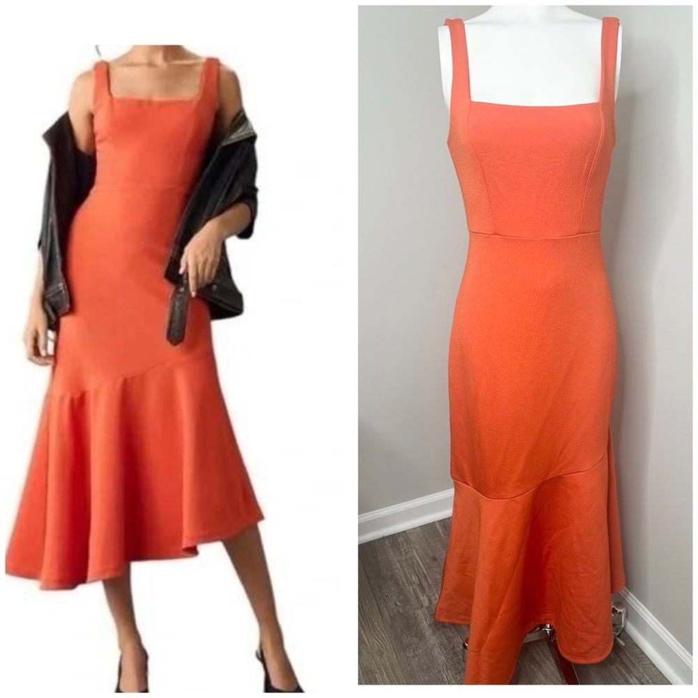ANTHROPOLOGIE ORANGE KNITTED DRESS- XS ( CAN FIT SMALL) - PRELOVED
